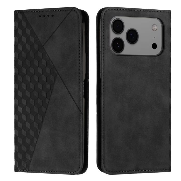 For iPhone 18 Pro Max / iPhone 17 Pro Max Diamond Splicing Skin Feel Magnetic Leather Phone Case