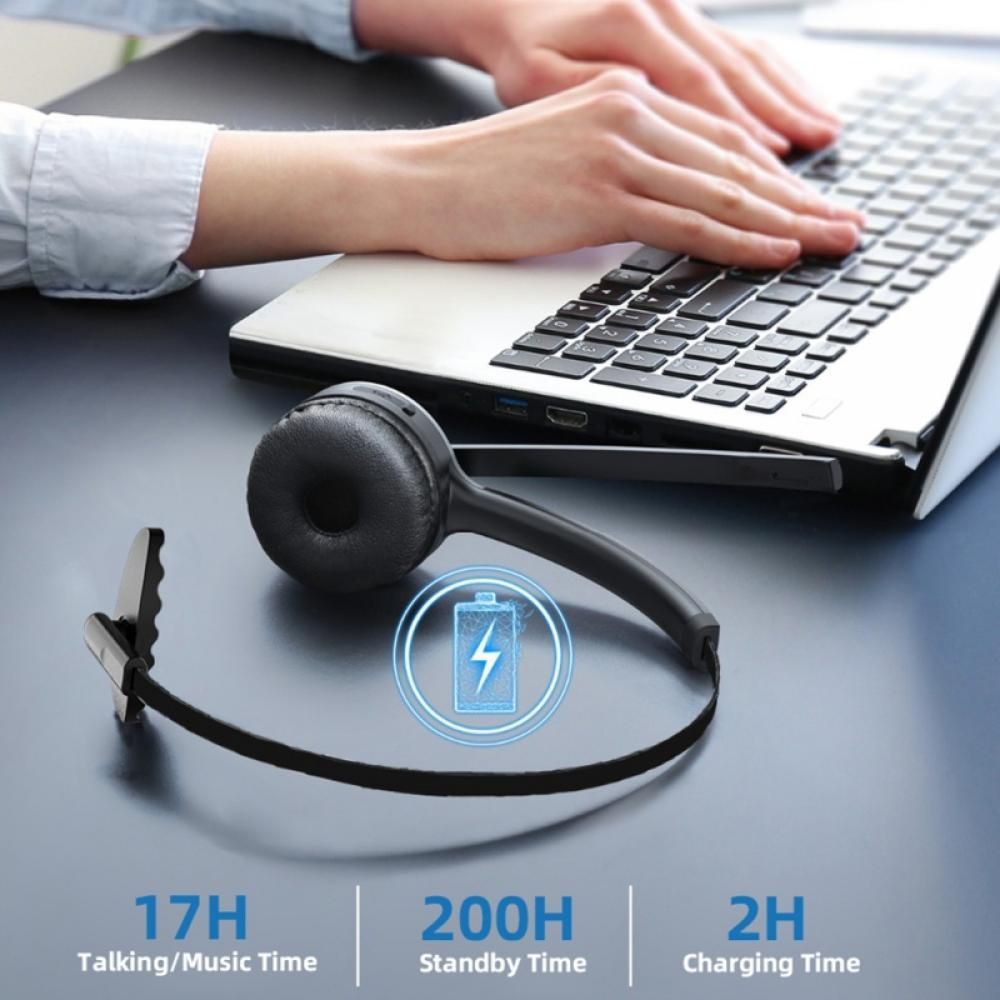 Call Center Headset Traffic Bluetooth Headphones With Mic For PC Laptop Office