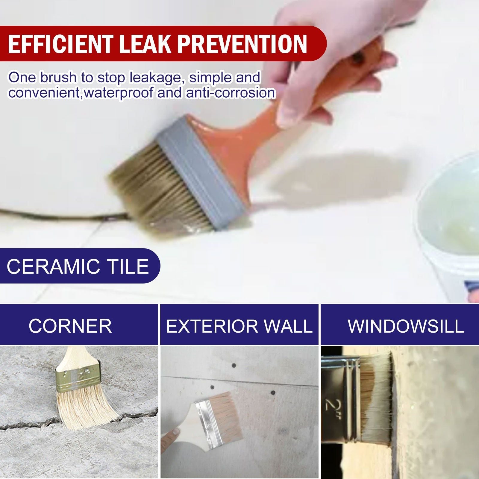 Premium Waterproof Sealant for Leak Repair, Easy DIY, Anti-Corrosion, Home Waterproofing ,100g