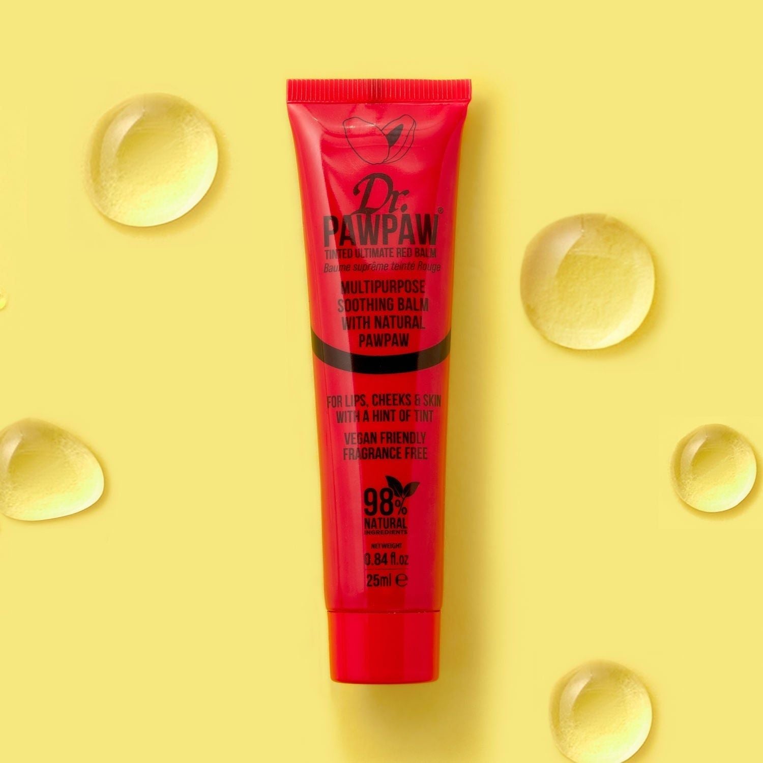 Dr. Pawpaw Tinted Ultimate Red Balm, Multi-Purpose Balm, For Lips, Cheeks & Other Cosmetic Finishing, 25Ml