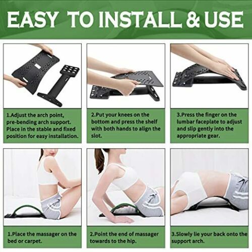 Lumbar Orthosis Back Stretching Device Magnetic Therapy Acupunctur Waist Relax Massager