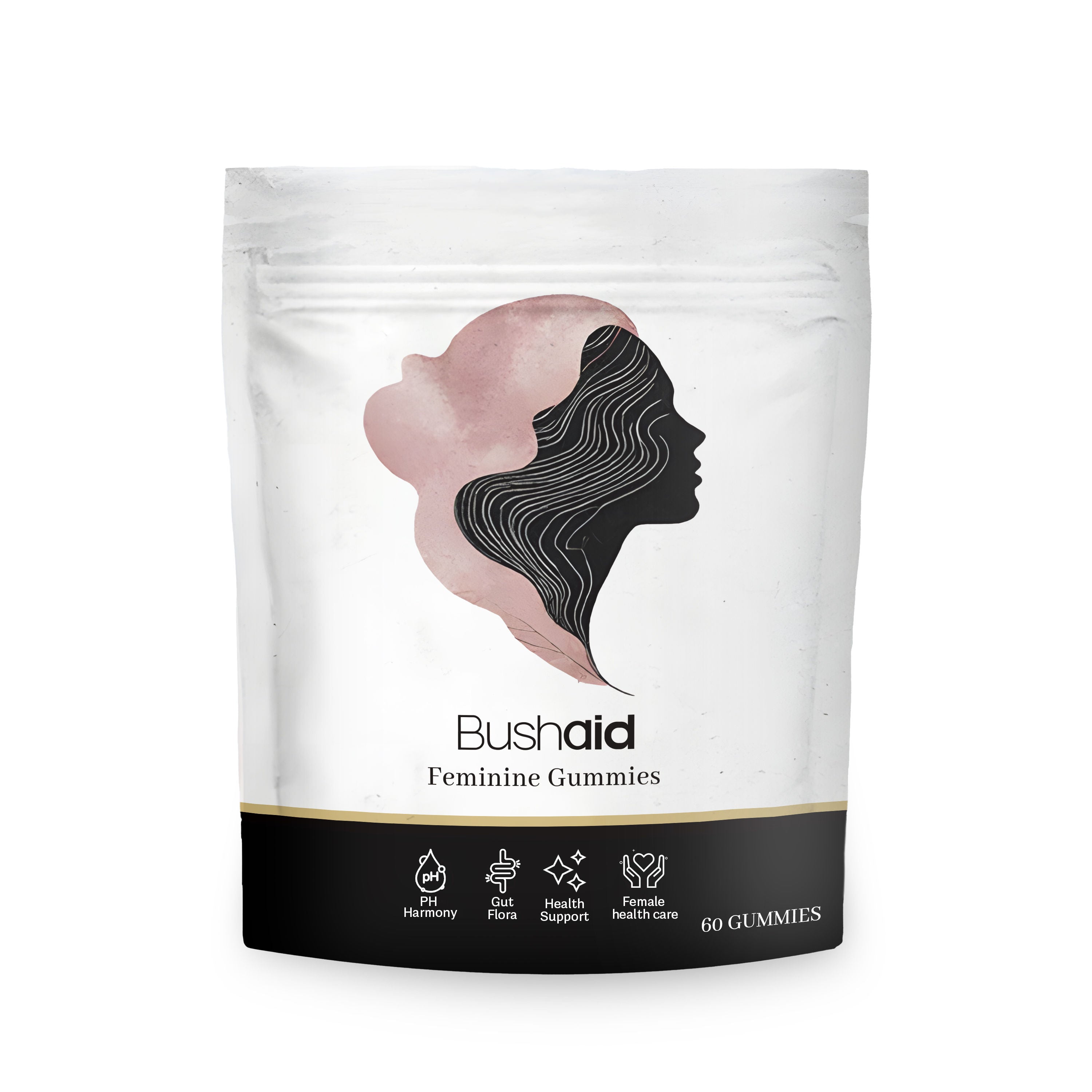 BushAid Feminine Gummies for Body Care, Support Vaginal Health, Immune Boost ,60gummies
