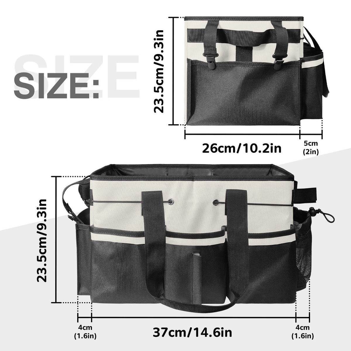 Cleaning Caddy Organizer Cleaning Tool Storage Bag with Shoulder Strap