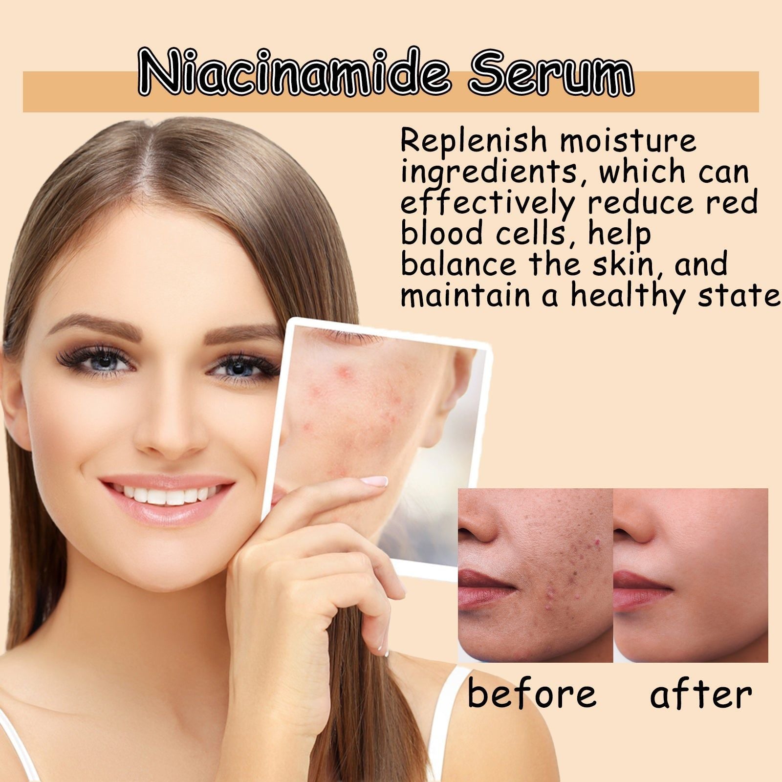Niacinamide Brightening Serum for Radiant, Hydrated, Even Skin, Deep Moisture ,30ml