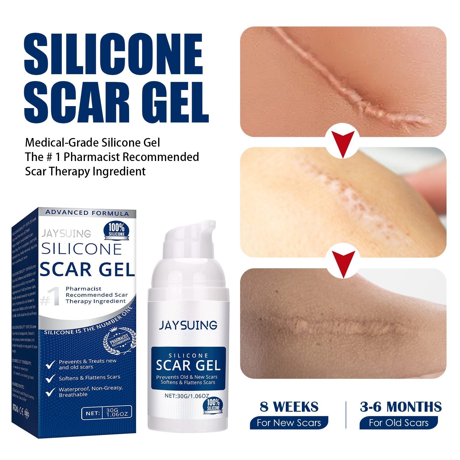 Fade Skin Scars Fast, Nourishing Gel for Smooth, Tender, and Beautiful Skin ,30g
