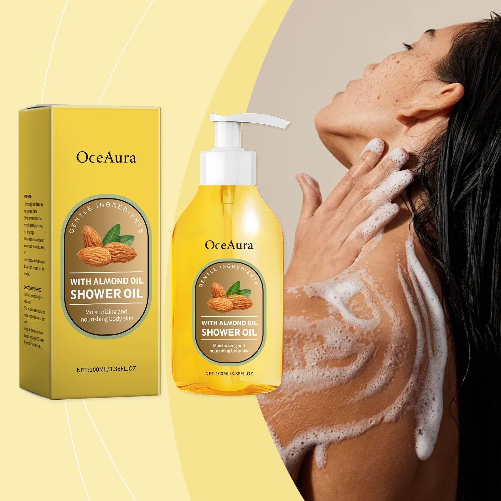 Coconut Oil Bath Oil for Body Cleansing, Moisturizing, Nourishing, Soft Skin ,100ml