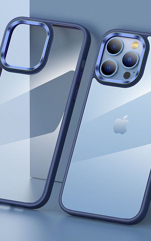 Metal Phone Case Clear Anti Scratch Protective Cover For iPhone 14 Series