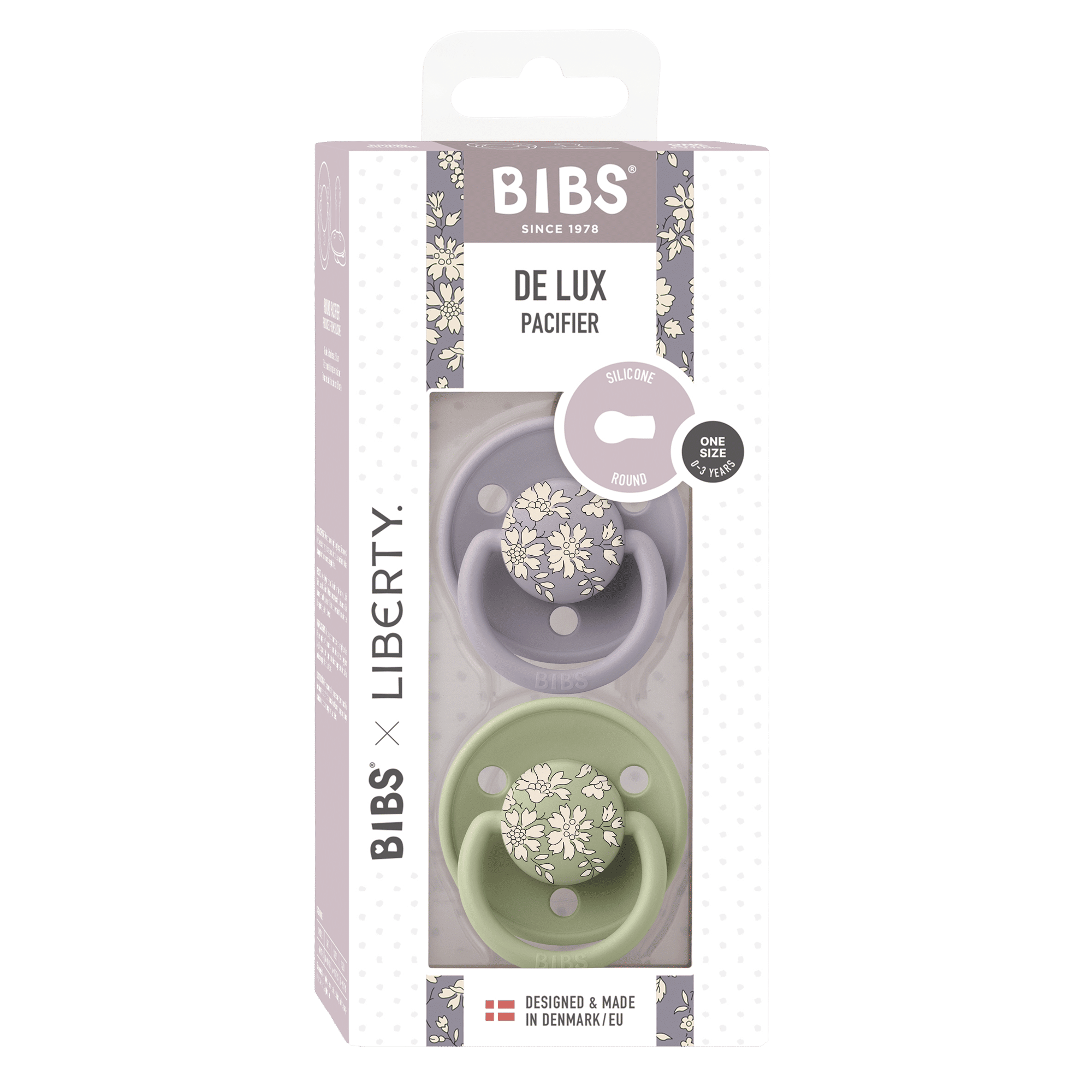 Bibs -x Liberty De Lux 2 Pack Silicone Onesize-Capel/Sage