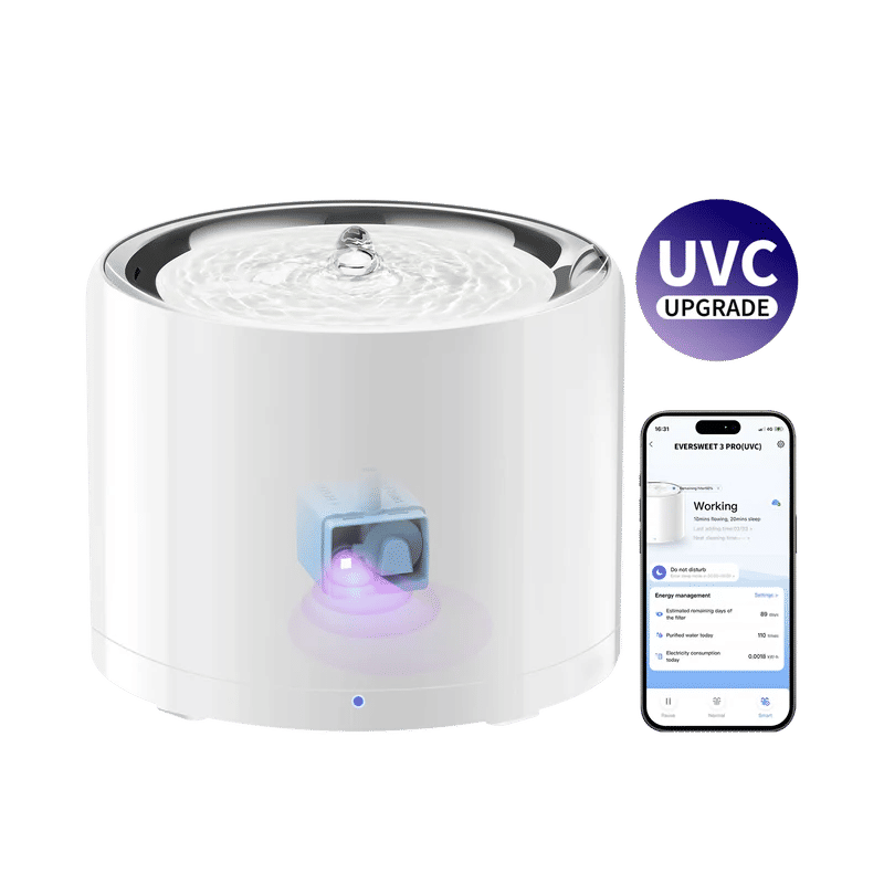 Petkit Eversweet 3 PRO "UVC Wireless Pump" Automatic Pet Water Fountain - 1.8L