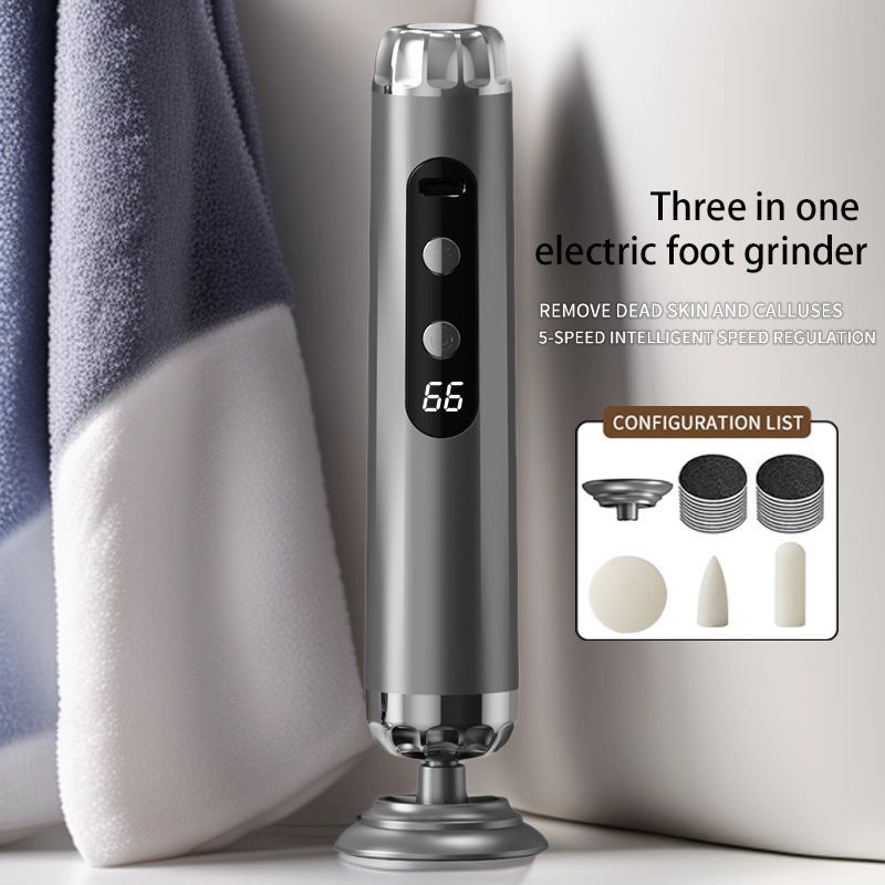USB Rechargeable Electric Foot Grinder for Smooth Feet White