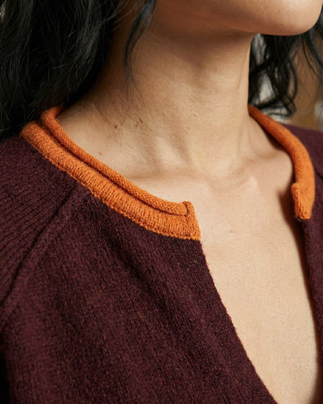 Urban Outfitters burgendy orange sweater