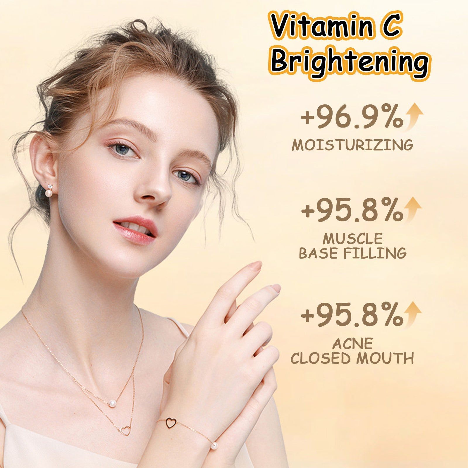 Vitamin C Brightening Cream, Nourish and Moisturize, Reduce Fine Lines, Fade Dullness ,30g
