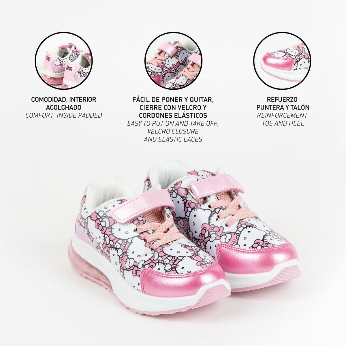 LED Trainers Hello Kitty Pink