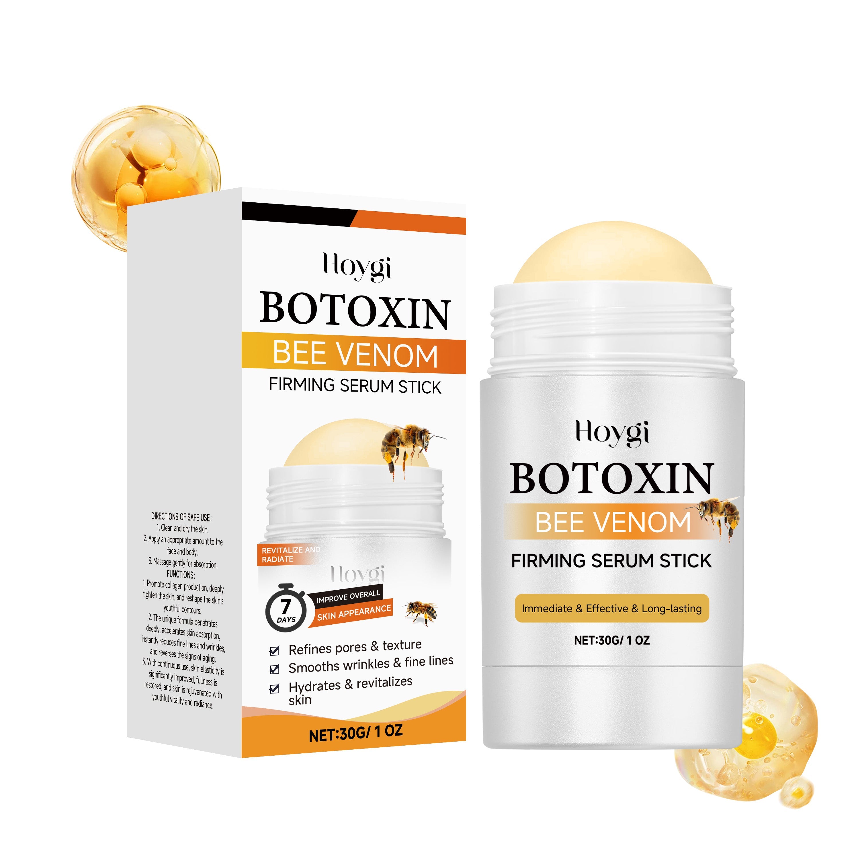 Bee Venom Firming Stick, Lift and Tighten, Moisturize, Rejuvenate, Skin Care ,30g