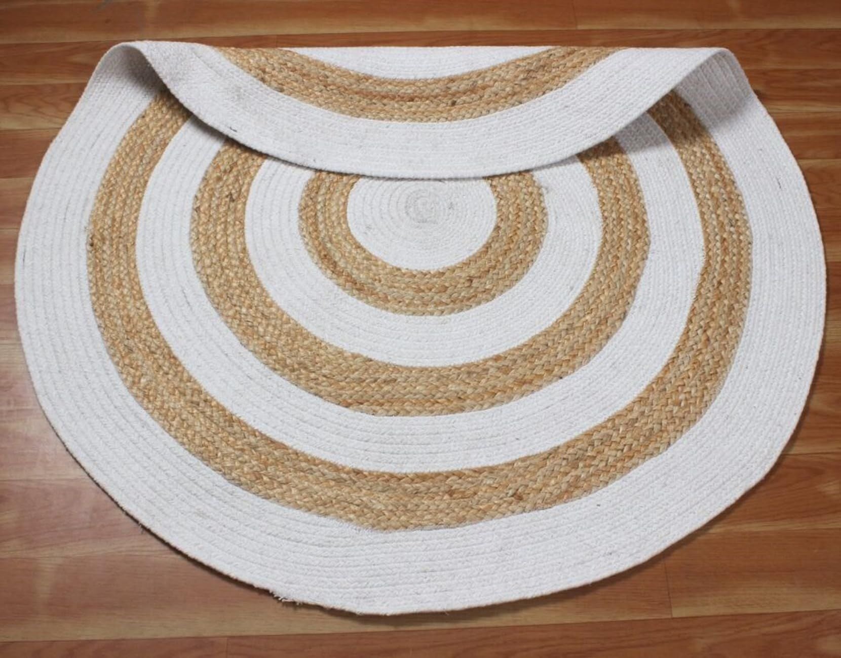 AIESY®  Beautiful Reversible Geometric Pattern Jute Ideal Rug