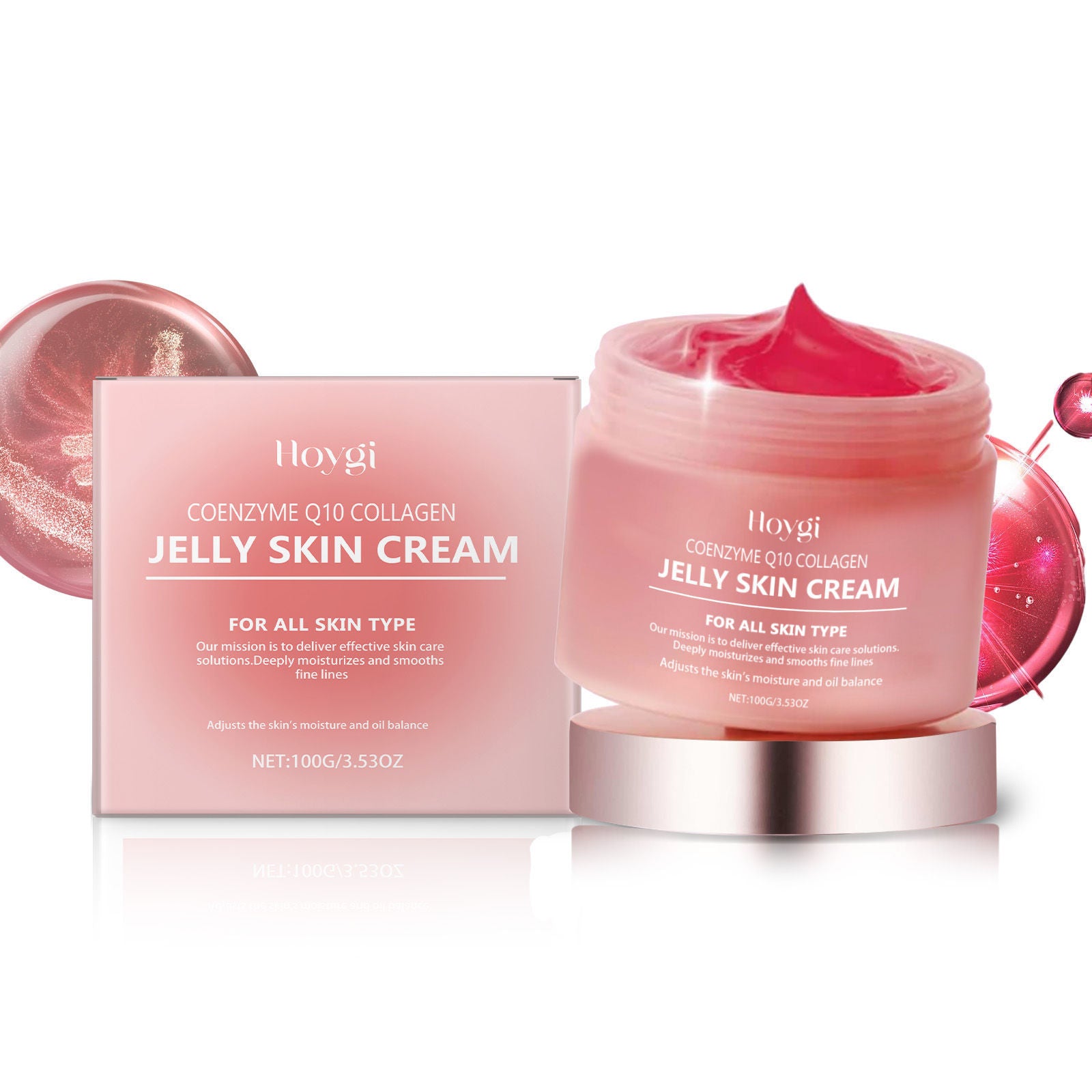 Collagen Jelly Cream, Hydrating, Firming, Brightening, Lock in Moisture, Fade Wrinkles ,100g