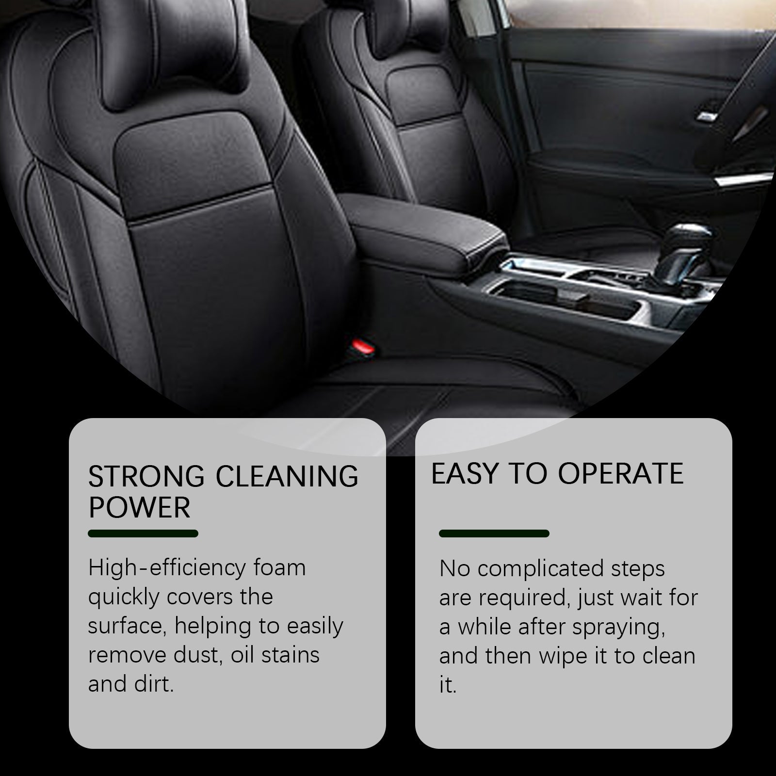 Car Cleaning Foam, Multi-Purpose Auto Decontamination Solution, Deep Clean, Remove Dust Oil Dirt ,120ml