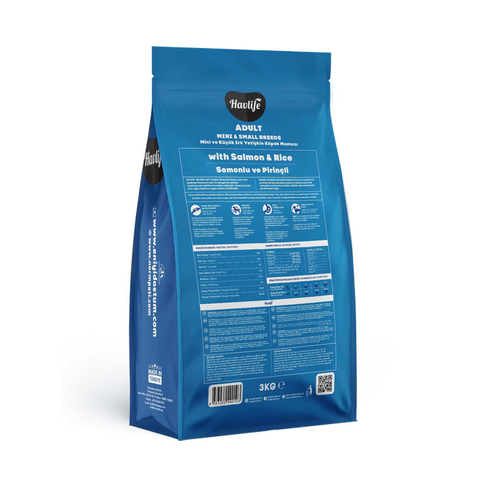 Havlife Premium Salmon & Rice Adult Dog Food for Medium & Large Breeds, High Protein, Joint Care, Shiny Coat & Strong Immunity, Balanced Nutrition
