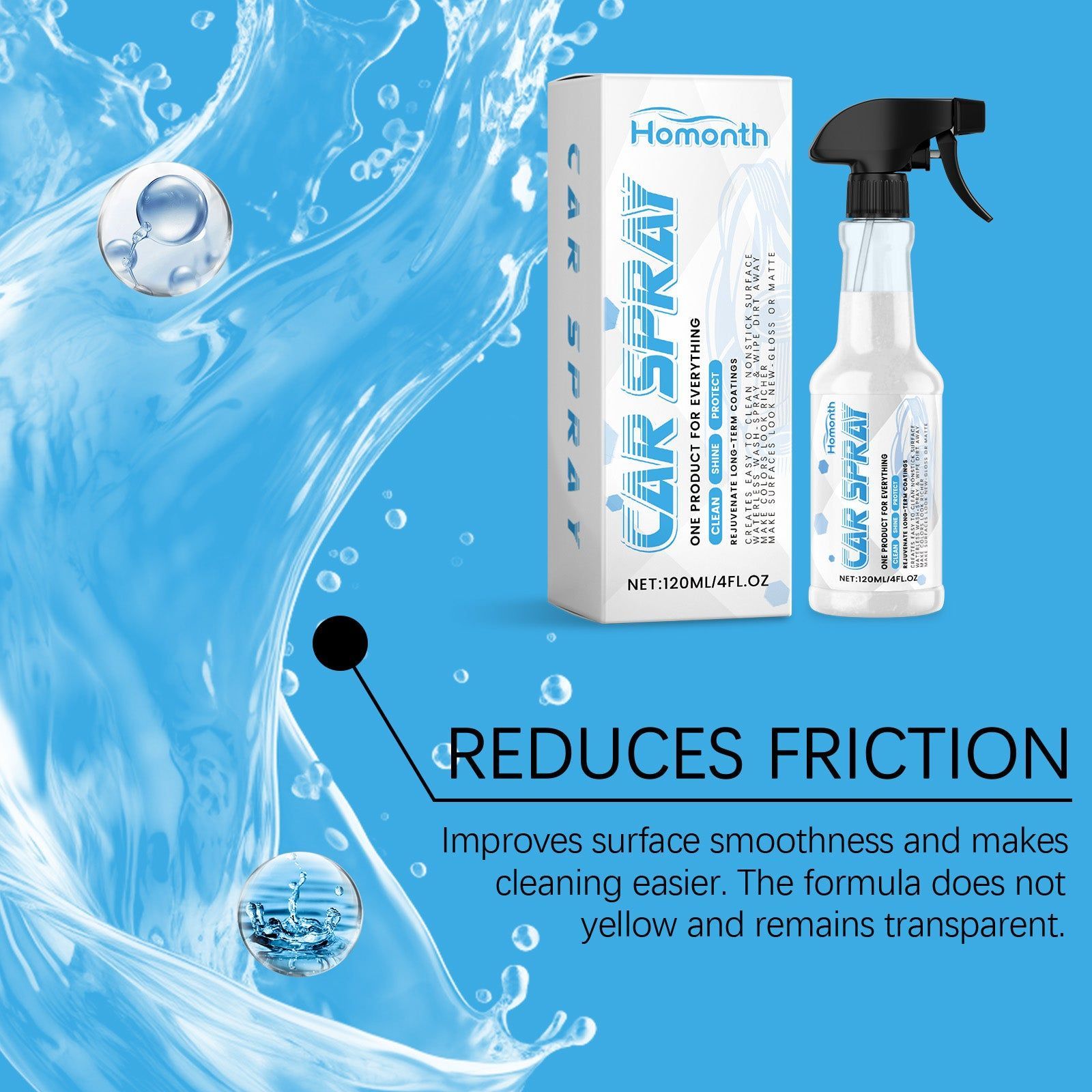 Car Paint Maintenance Coating Spray, Gloss Protection, Easy to Use, Durable Surface Shield ,120ml