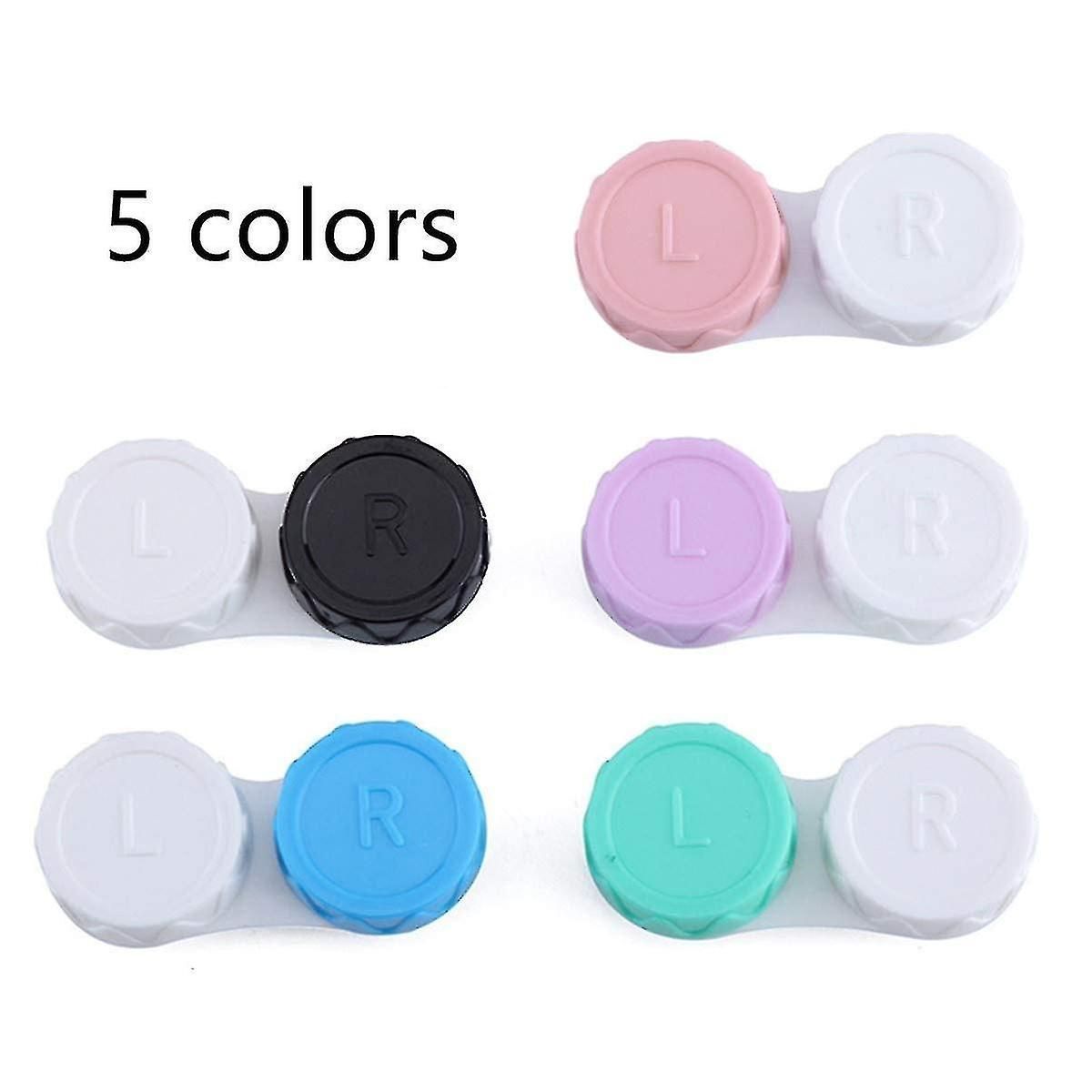 25 Pack Contact Lens Storage Cases With L and R Labels for Travel