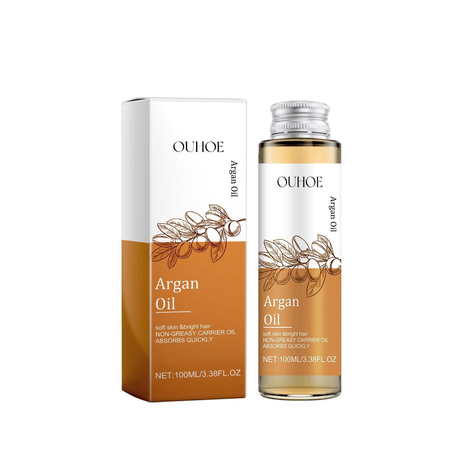 Argan Oil Body Massage Treatment for Skin Brightening and Hair Nourishment, Multi-Effect Moisturizer ,100ml