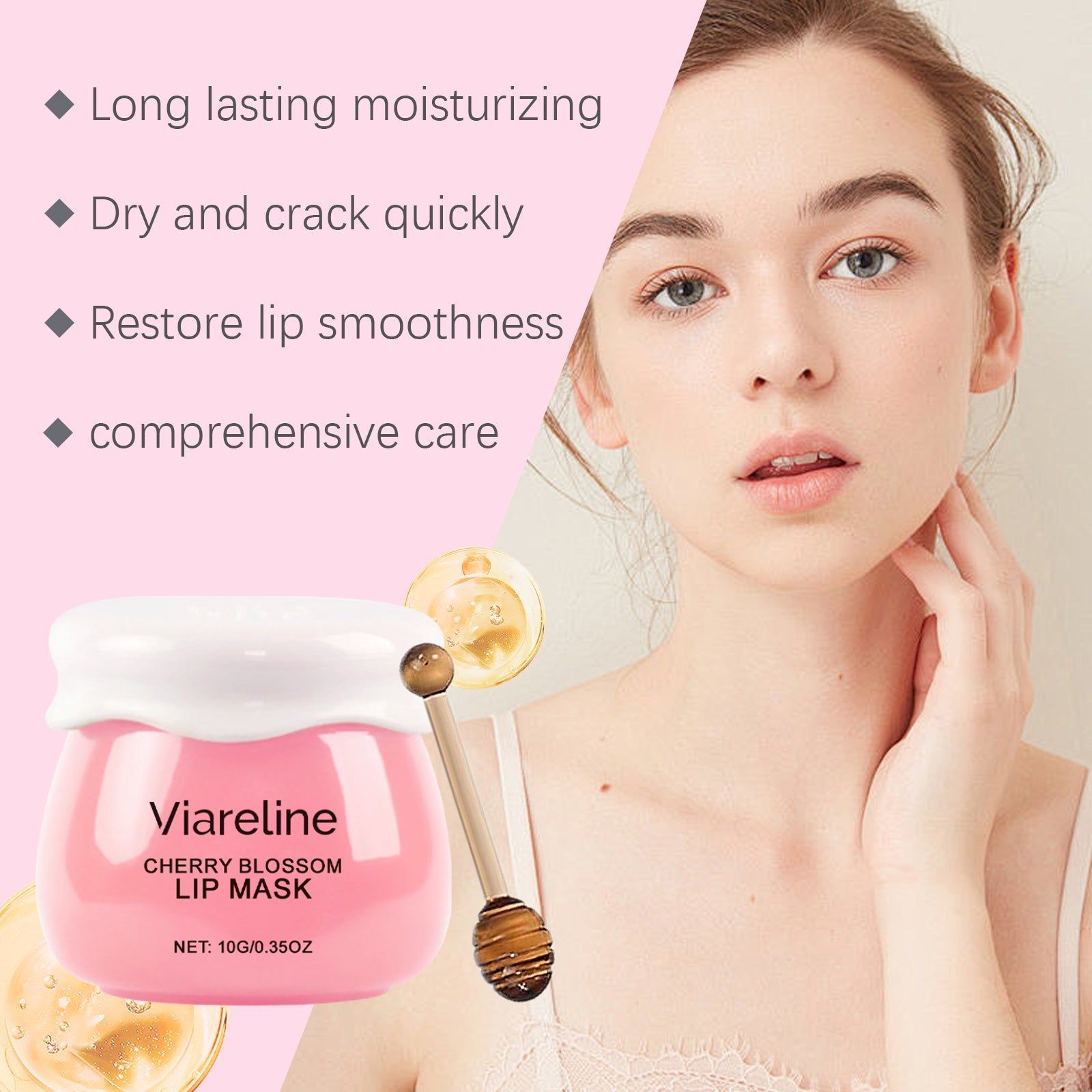 Cherry Blossom Lip Care, Hydrating Sleep Balm, Softens & Brightens Lips ,10g