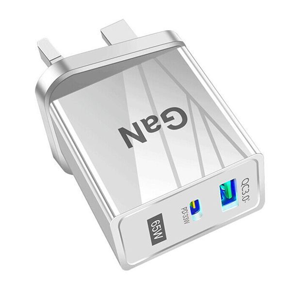 65W Gallium Nitride Charger GaN Charger PD Fast Charging Power Adapter