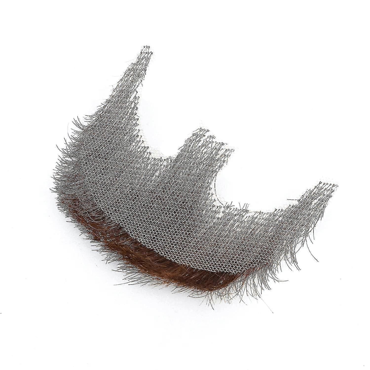 Fake Beard Realistic 100% Human Hair Full Hand Tied Goatee Brown For Men Makeup Entertainment/drama (hz06) zxin