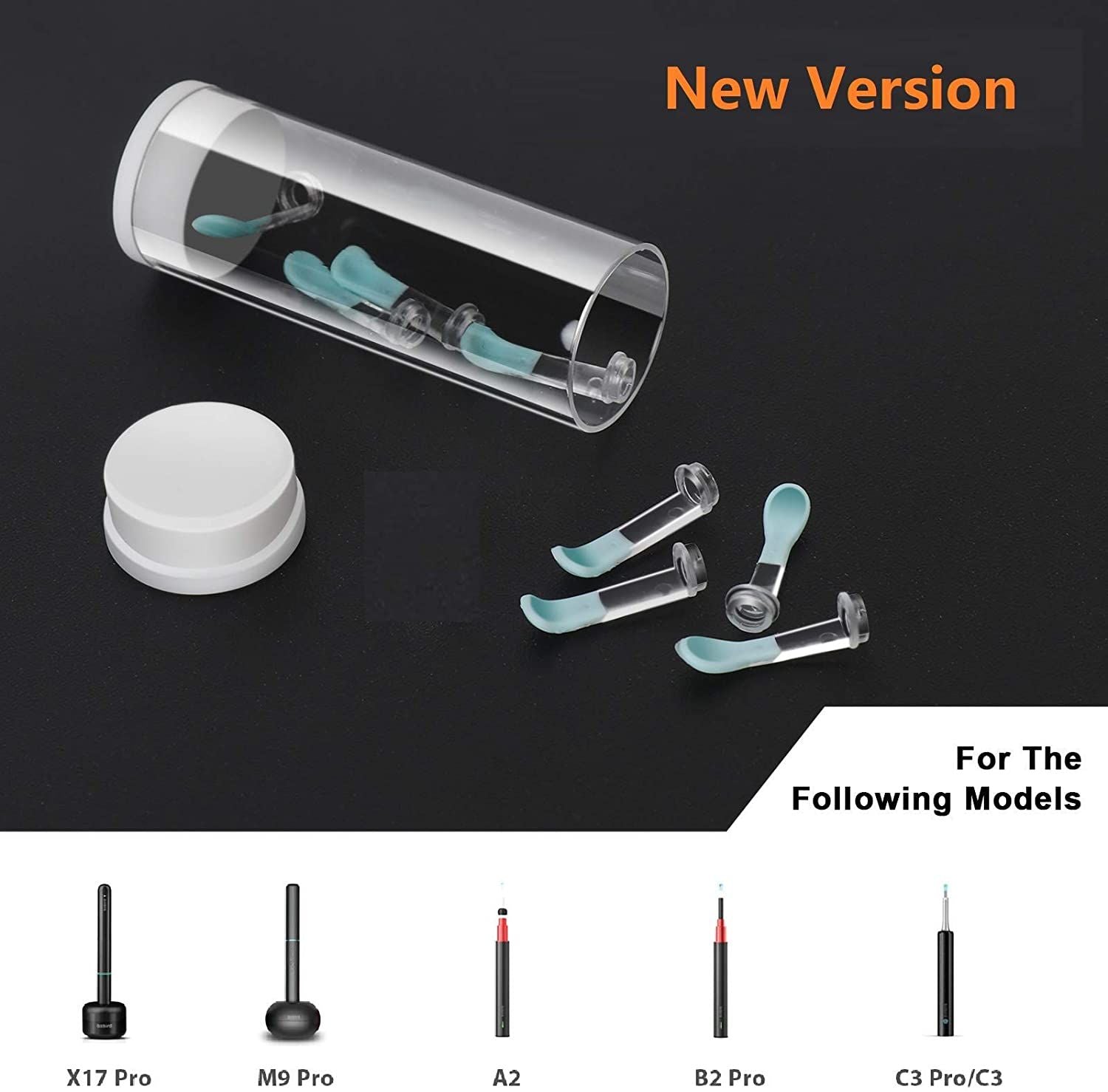 Original Ear Sticks Earpick Replacement Ear Cleaner Tips Set Silicone Ear Spoon For Bebird