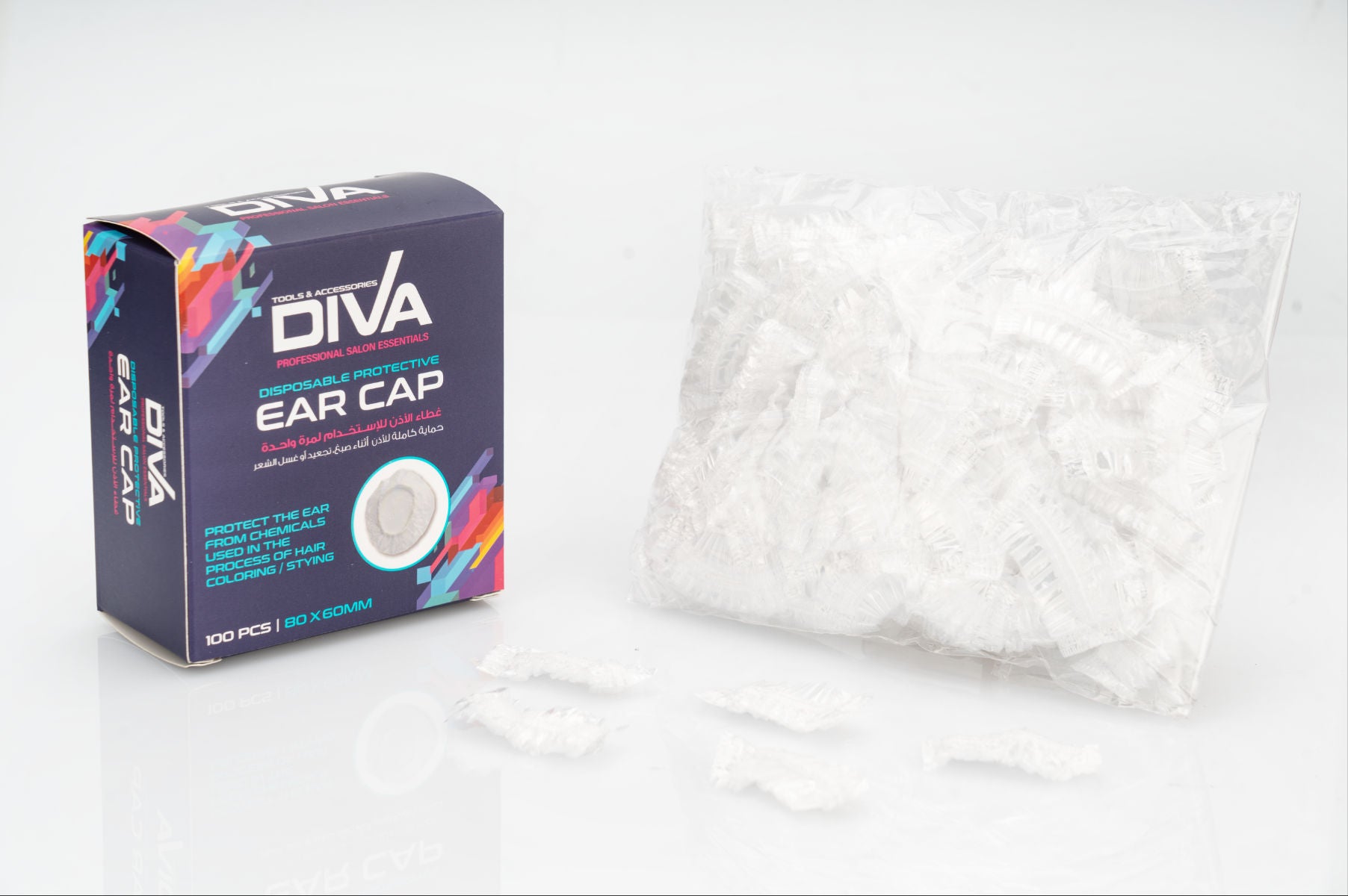 Diva Disp Protective Ear Cap, 1x100