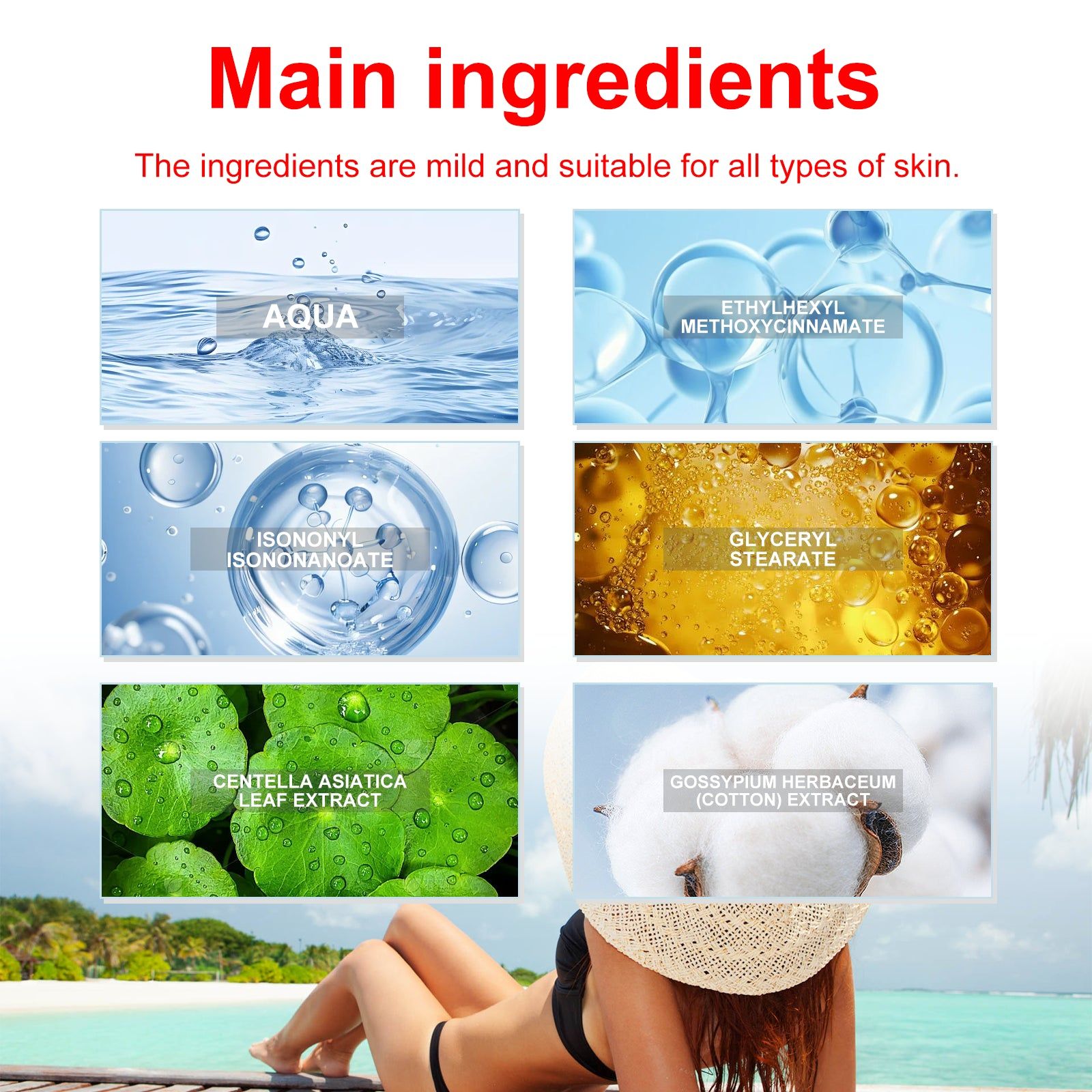 Cotton Protective Rod, Refreshing UV Sunblock, Non-Greasy, Skin-Friendly ,20g