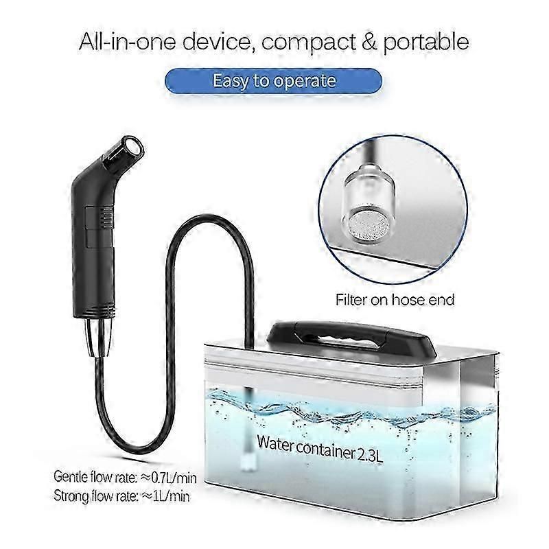 New Wower Portable Electric Bidet For Personal Hygiene Cleaning 2.3l Shattaf Rechargeable Travel Camping Bidet Shower Sprayer