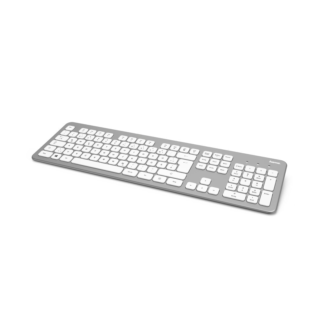 Hama D3182676 "KMW-700" Wireless Keyboard / Mouse Set, silver / white