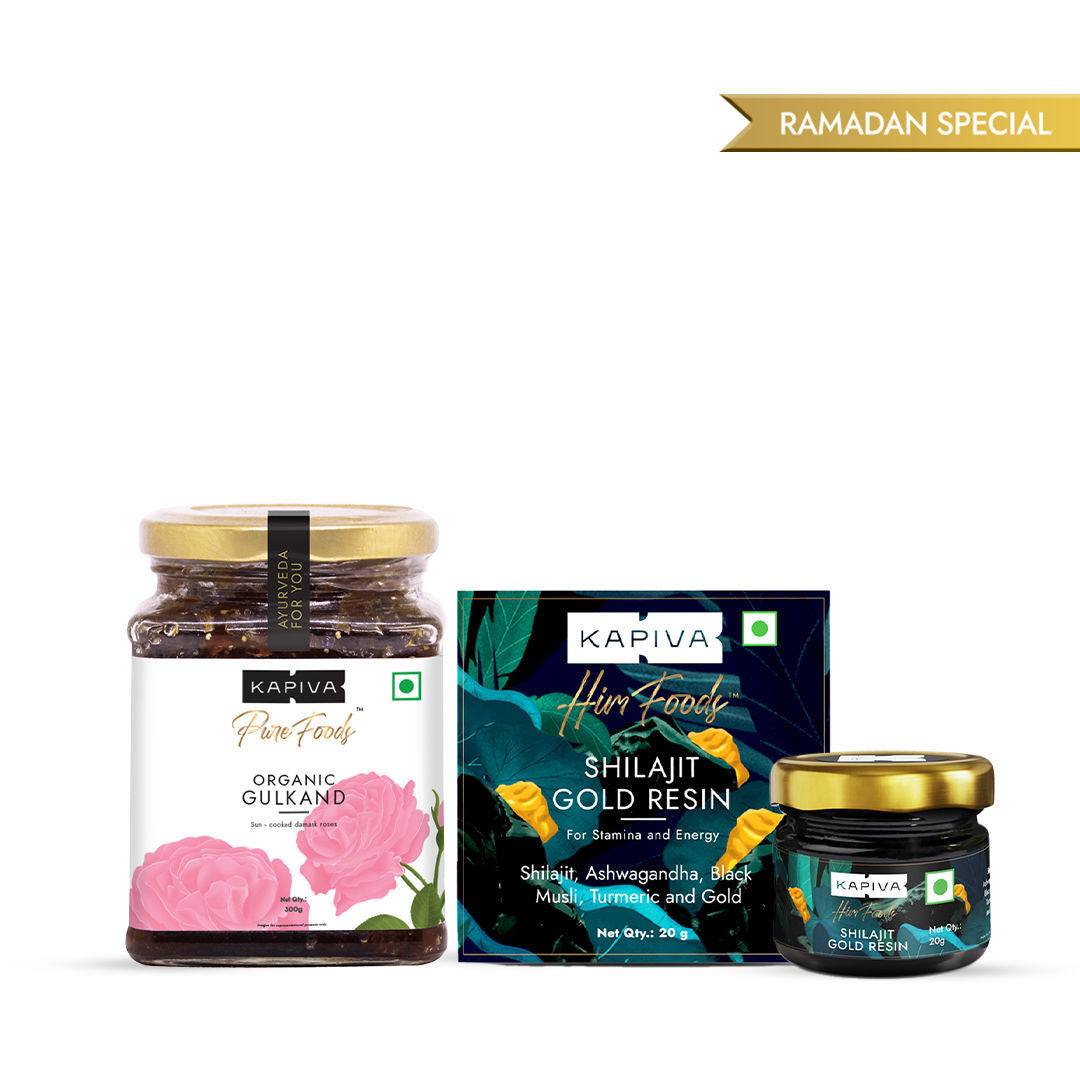 Kapiva Ramadan Special: Shilajit Gold Resin + Gulkand Combo