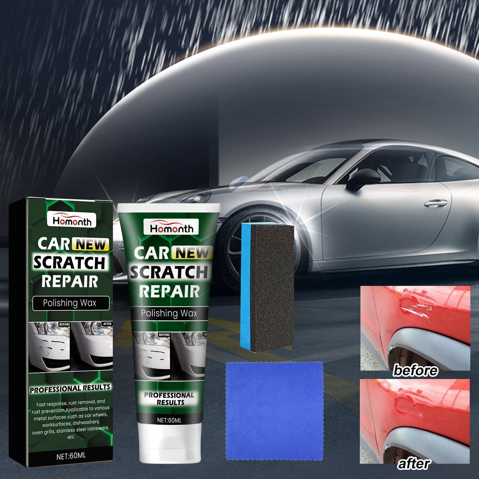 Car Scratch Care, Easy Repair, Car Polish, Scratch Remover, Car Detailing ,1set