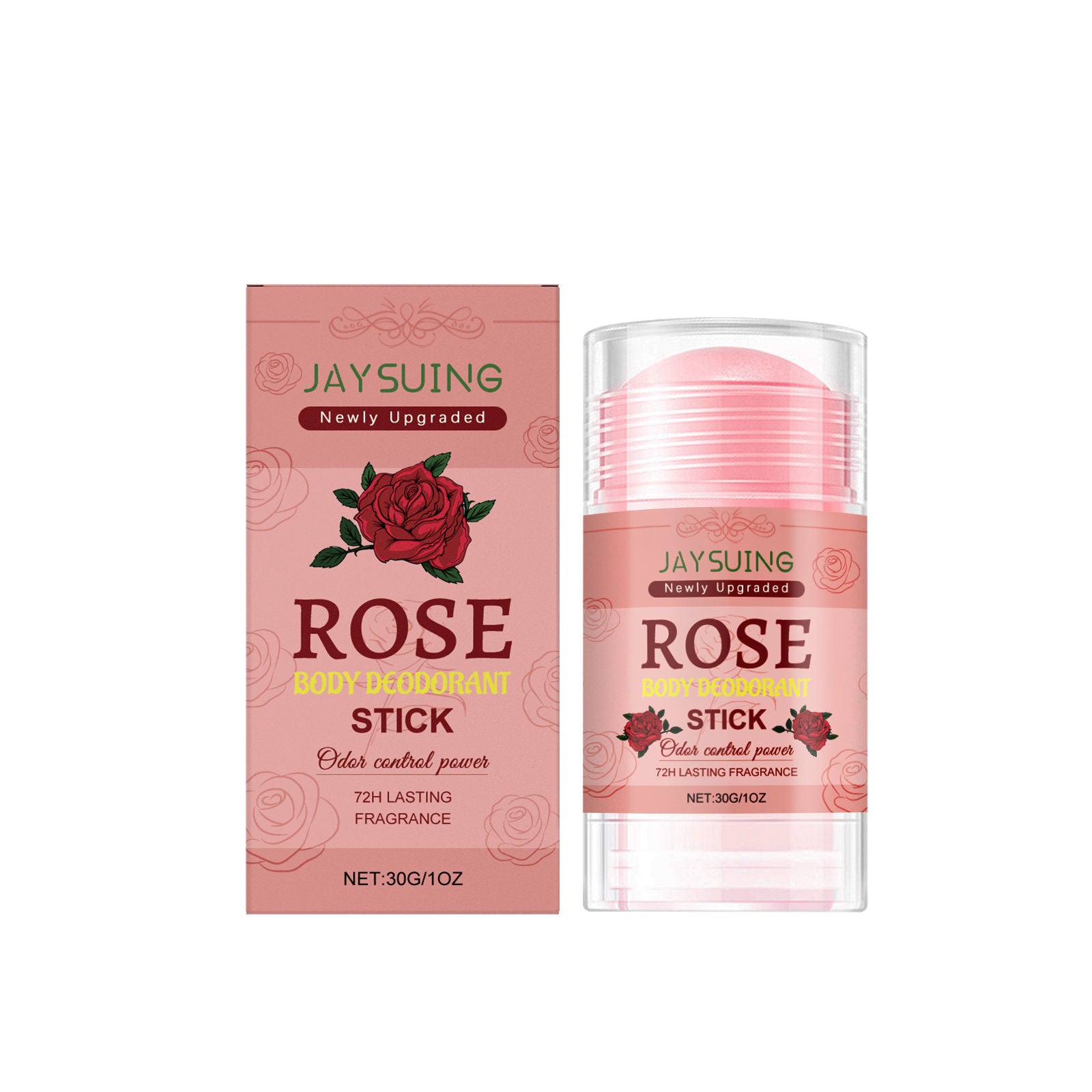 Body Care Stick, Natural Rose Fragrance, Sweat Deodorant, Portable, All Skin Types ,30g