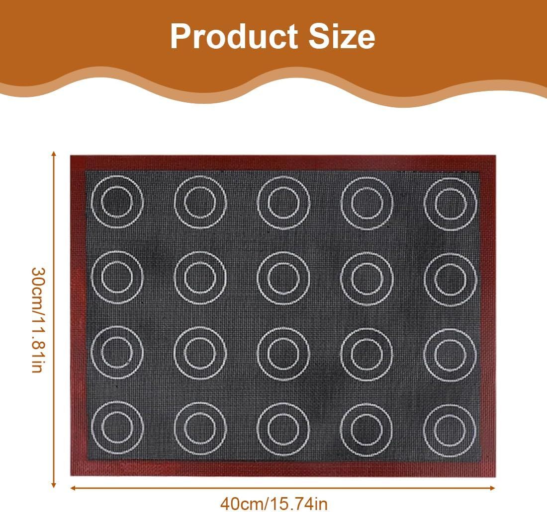 2 Pack Microperforated Oven Mat Silicone Baking Mat Double-Sided Non Stick Silicone Baking Mat