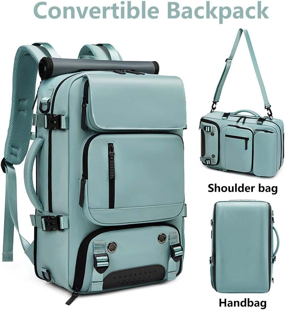Large Capacity Travel Backpack Crossbody Bag with Shoe Compartment for Women Men
