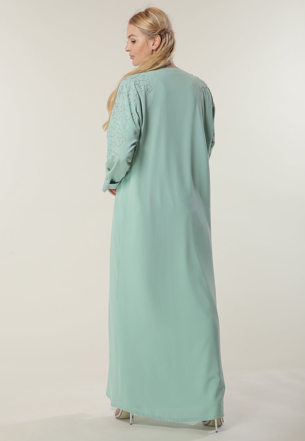 MOiSTREET Handwork Seagreen Abaya