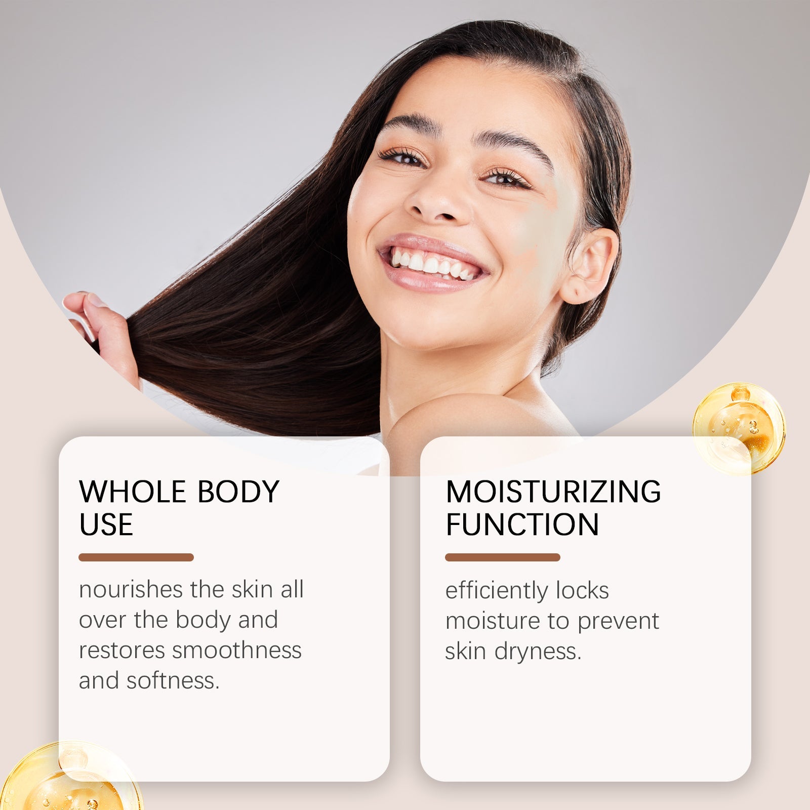 Body Care Moisturizer, Long-Lasting Hydration for Skin and Hair, Nourishing and Softening ,120g
