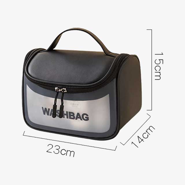Large Capacity Portable Waterproof Transparent PVC Women Cosmetic Bag - Travel Organizer for Makeup & Toiletries