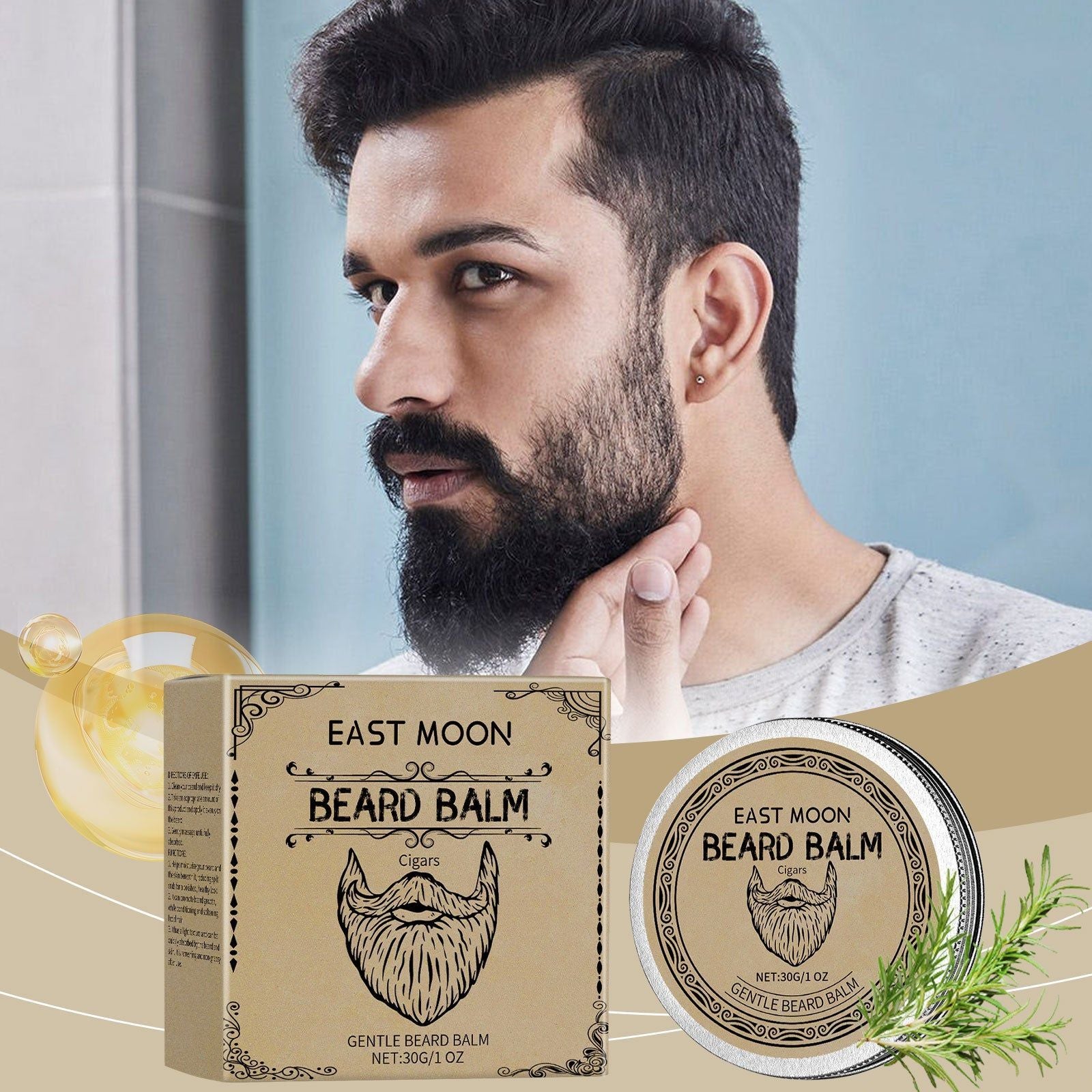 Premium Beard Care Wax, Natural Moisturizer, Stylish & Soft Beard, Gentle Nourishing ,30g