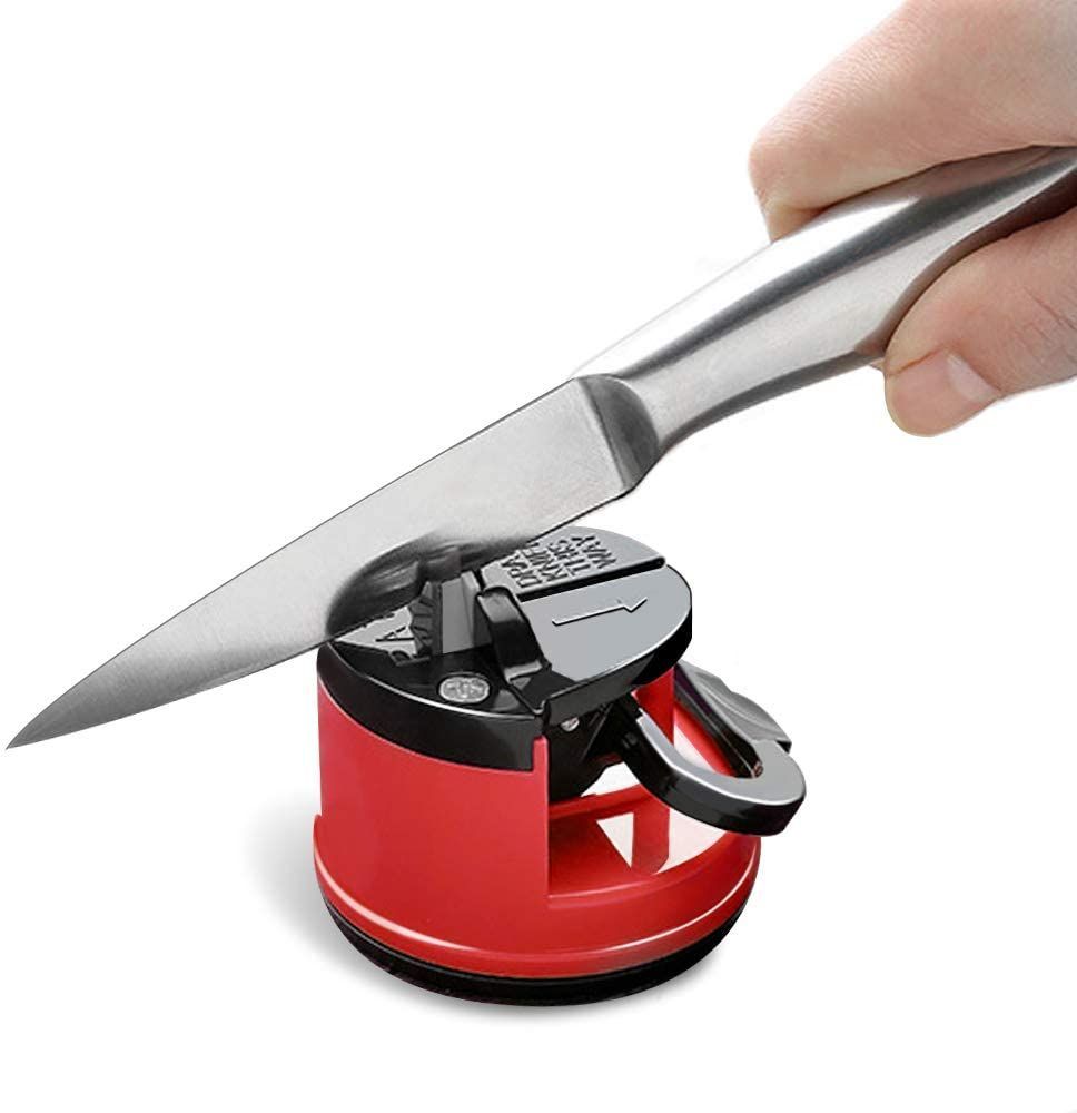 Mini Knife Sharpener With Suction Base Tungsten Steel Kitchen Gadgets