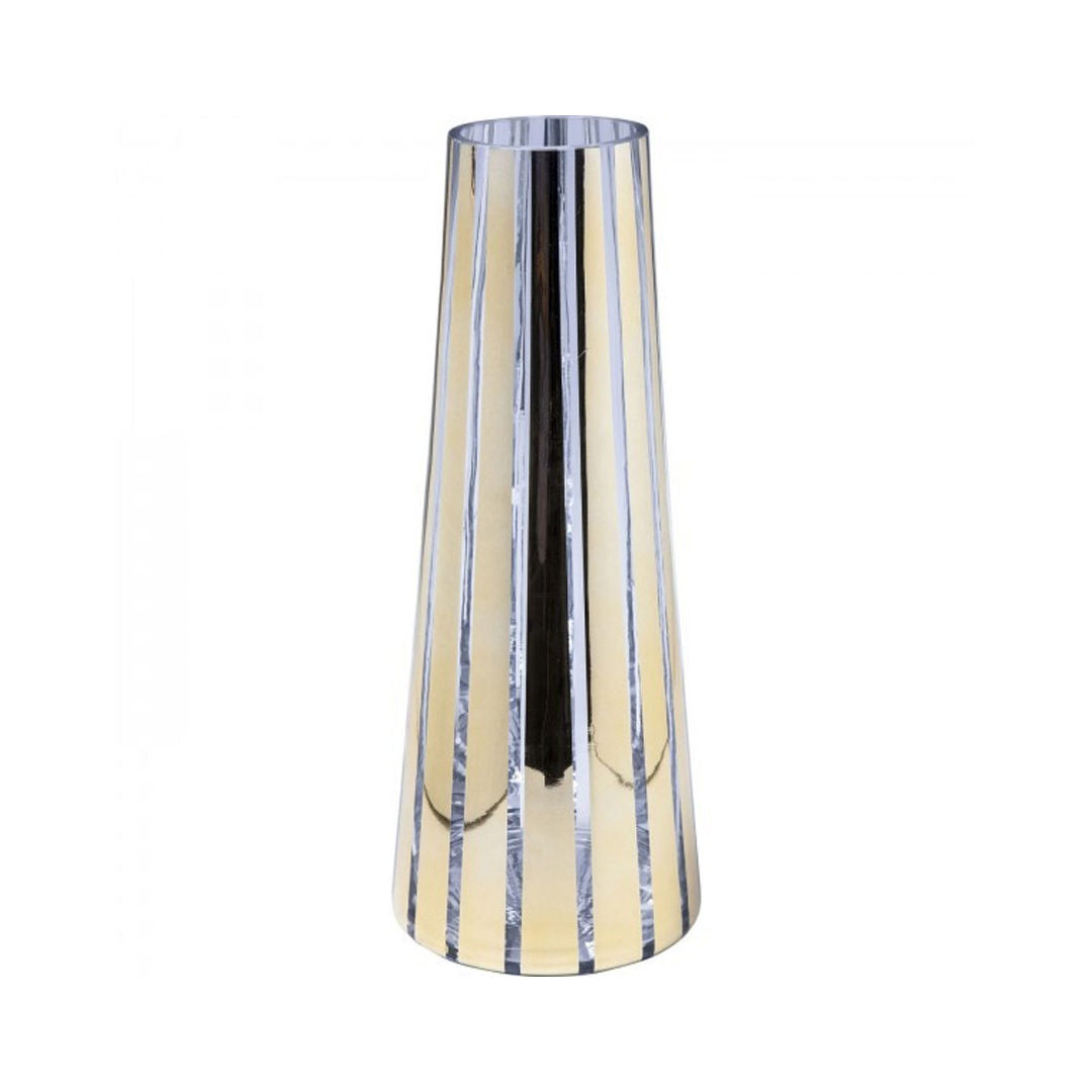 Stripes Gold Cone Vase, 50cm