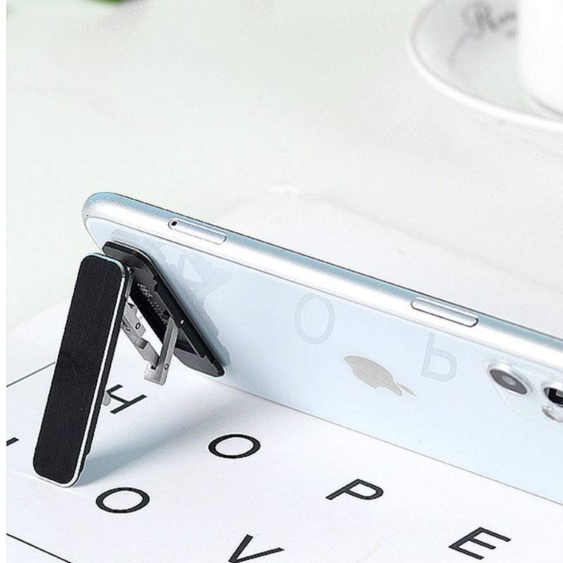 Phone holder Foldable Metal Invisible Phone Stand Paste Type Desktop Bracket