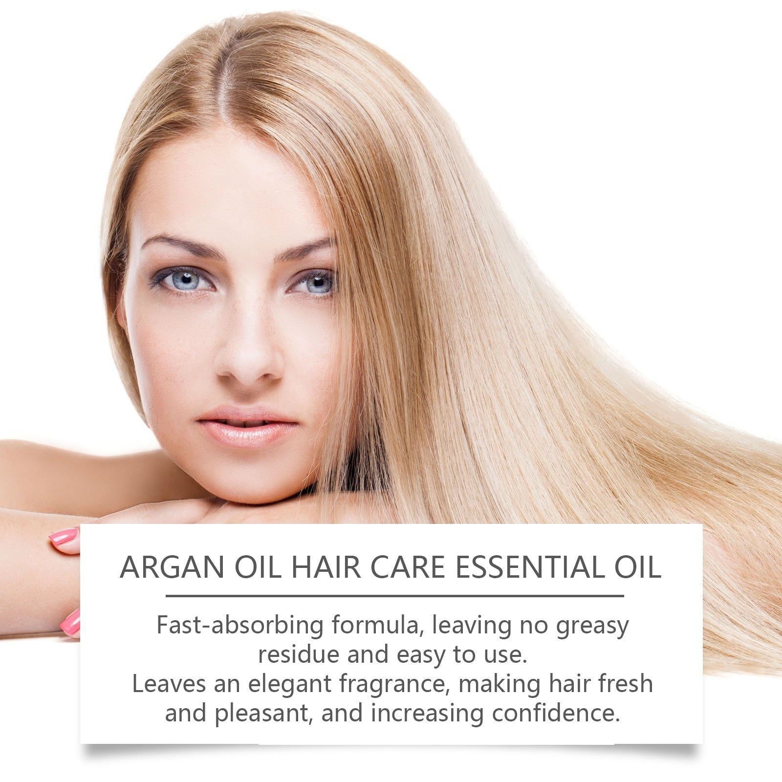 Argan Hair Essential Oil, Moisturizing Dry Hair, Bright Blonde, Reduces Hair Loss ,100ml