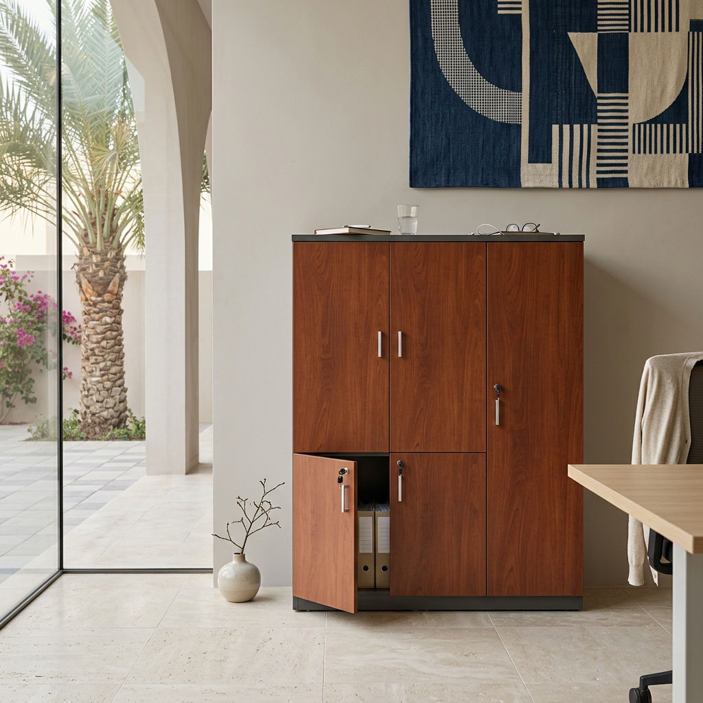Light Oak Vertical Locking File Cabinet #HP-S0812-18