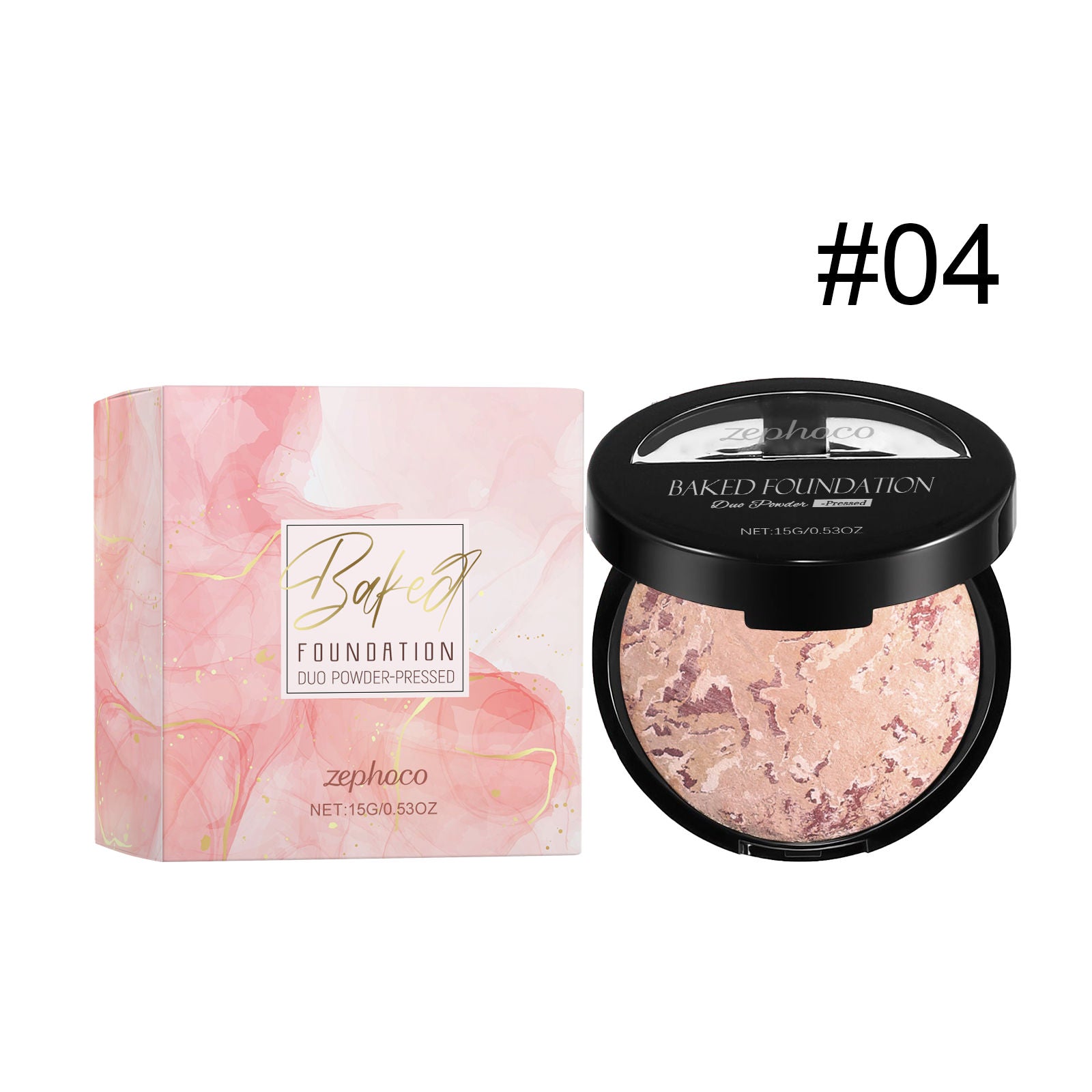 Concealer Powder Compact, Oil Control, Matte Finish, Portable Makeup, Flawless Look ,15g