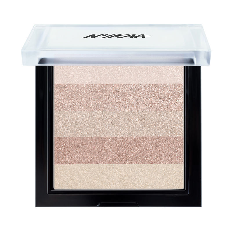 أهداف Nykaa Glow! لوحة هايلايتر Shimmer Brick  Good Old Gold