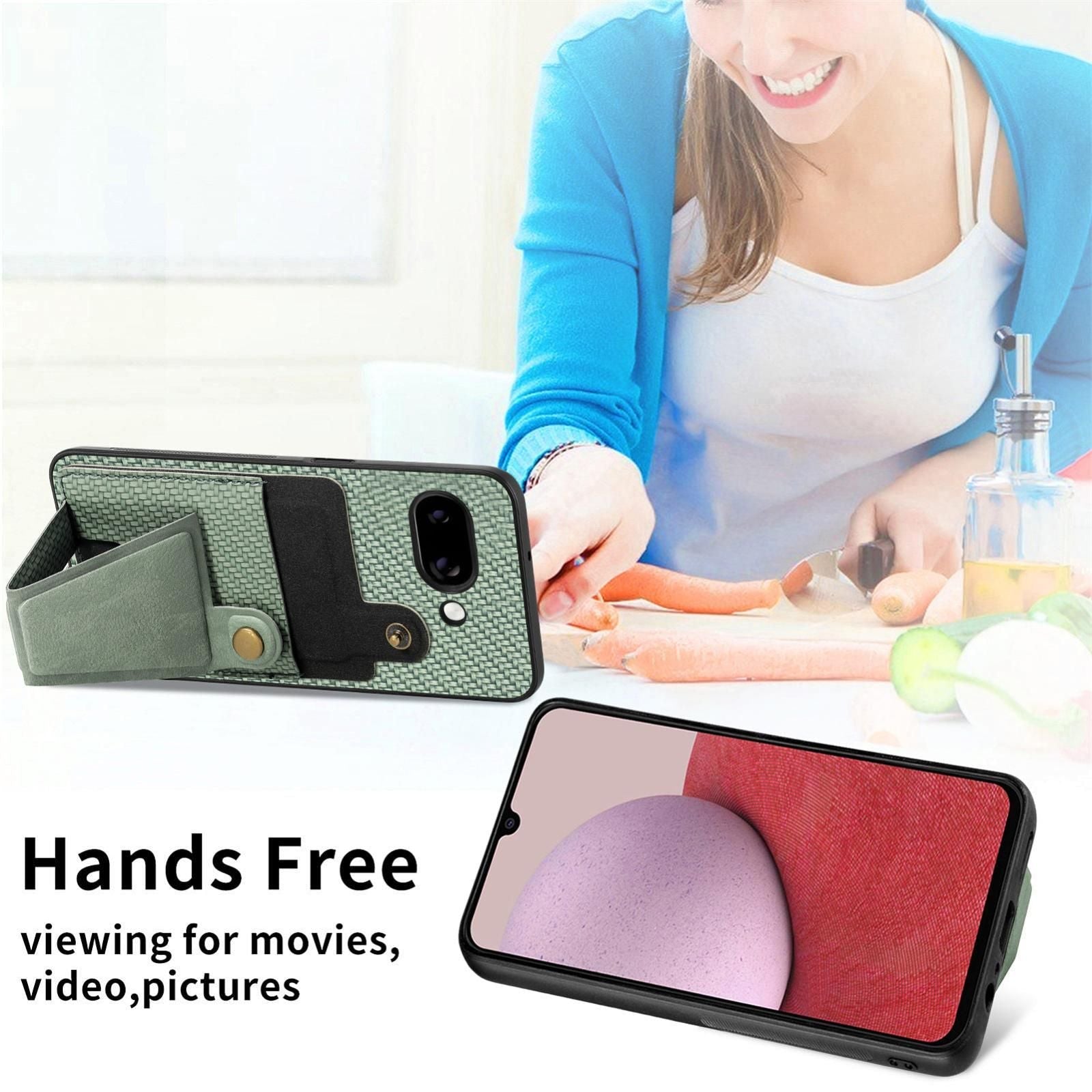 Carbon Fiber Wallet Case For Google Pixel 9a